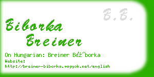 biborka breiner business card